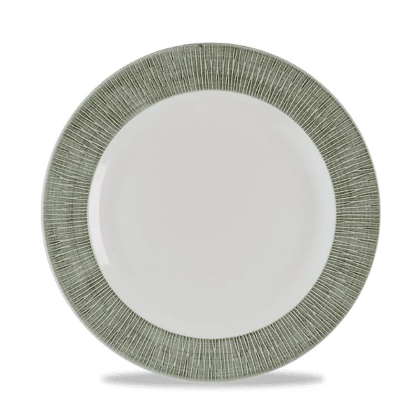 Bamboo Ceramic Spinwash Alpine Footed Plate 23.4cm