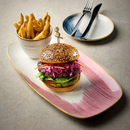 Stonecast Accents Petal Pink Chefs’ Oblong Plate 29.8 x 15.3cm