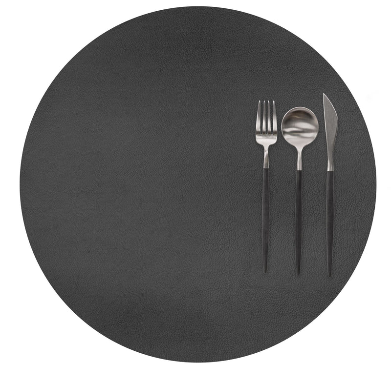 TOGO Placemat Round Leather Look Imitation , 38cm