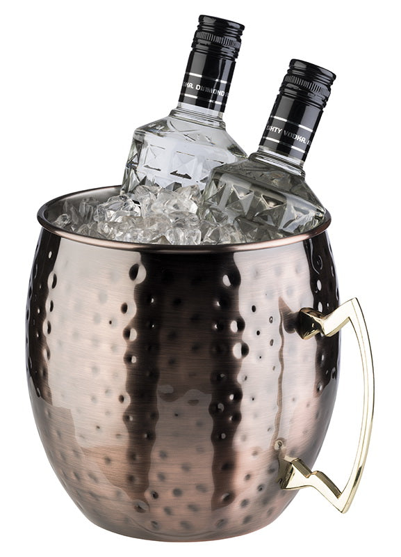 MOSCOW MULE bottle cooler stainless steel copper antique hammered look 5L