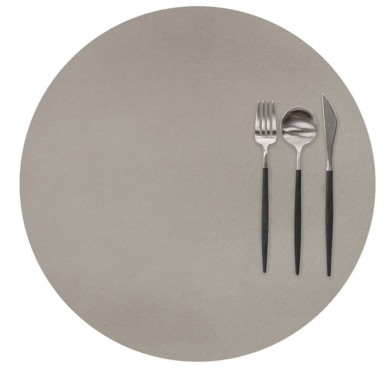 TOGO Placemat Round Leather Look Imitation , 38cm
