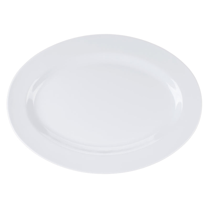 Oval Melamine Platter 53x38cm - White