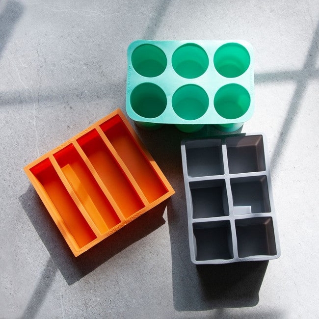 Orange Collins Ice Tray Makes 4 columns 13.3 x 3.1 x 3.1 cm Each