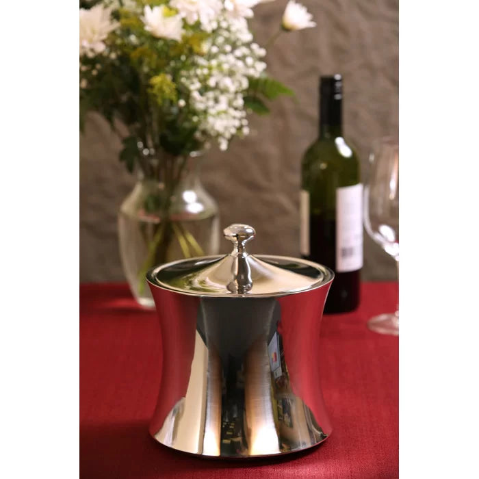 Silhouette Ice Bucket with Cover, Stainless Steel, 18 x 20 cm