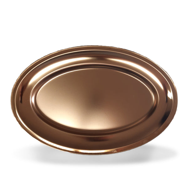 Oval plate / Platter - Copper Stainless Steel