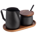 Milk and sugar Set - concrete, black