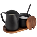 Milk and sugar Set - concrete, black