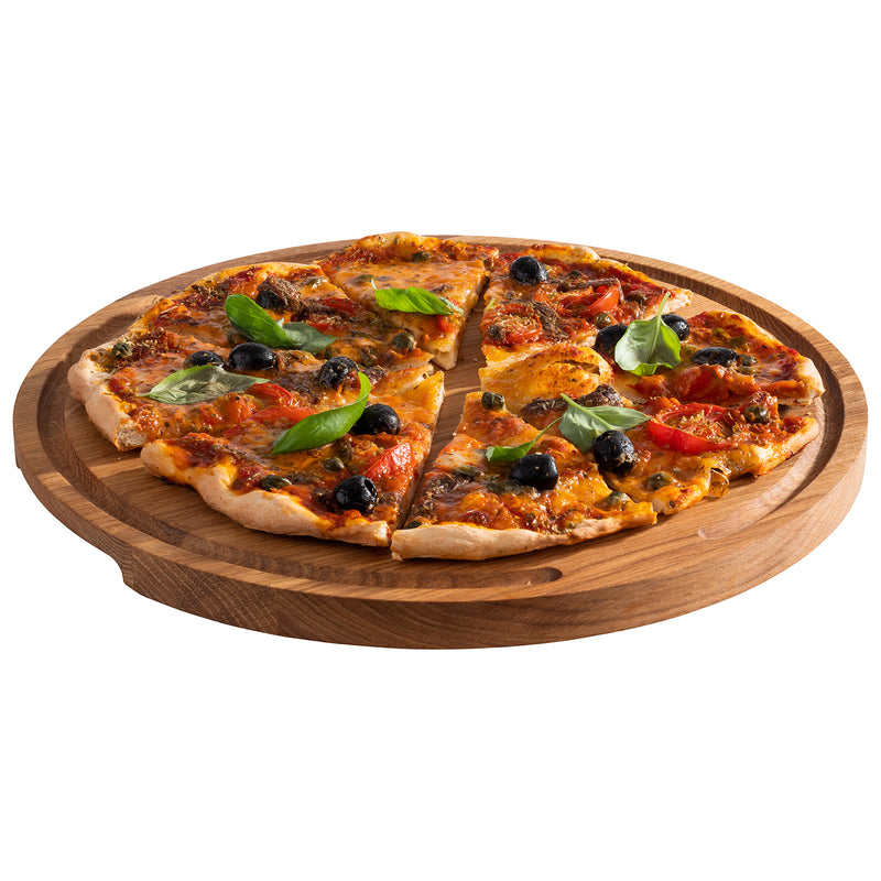 Pizza Serving Board Oak Wood 34 cm
