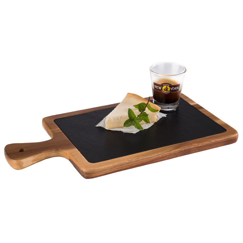 Serving Board Acacia Wood With Slate 26 x 18 cm
