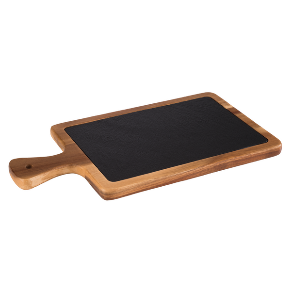 Serving Board Acacia Wood With Slate 26 x 18 cm