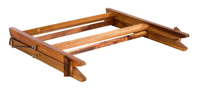 Wooden Serving Stand With 2 Slate Trays