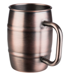 Barrel Mug -Beer Mug- Stainless Steel Copper Antique