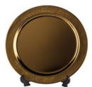 Round "flat" plate-S/S Copper Matt Hammered - D 63cm