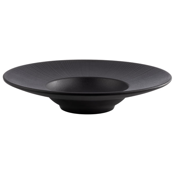 NERO Melamine Black Wide Rim Plate 29 cm