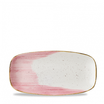Stonecast Accents Petal Pink Chefs’ Oblong Plate 29.8 x 15.3cm