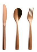 ORO BCN Copper Flatware (Dessert Spoon, Dessert Fork, Dessert Knife - 4 pcs. each)