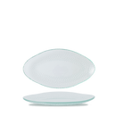Isla Glass Clear Organic Oval Plate 30 x 16.2cm