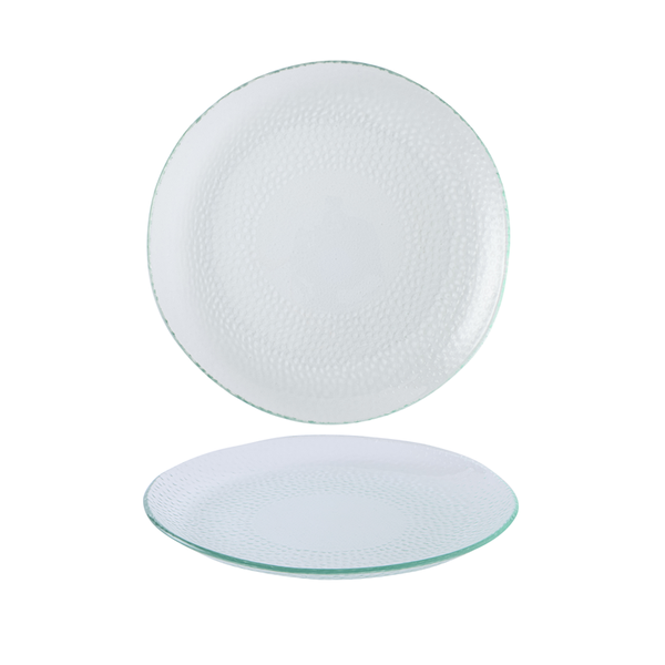 Isla Glass Clear Organic Plate 22.5cm