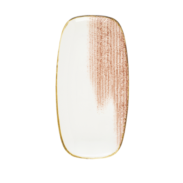Homespun Accents Coral Chefs Oblong Plate 35.5 x 18.9cm