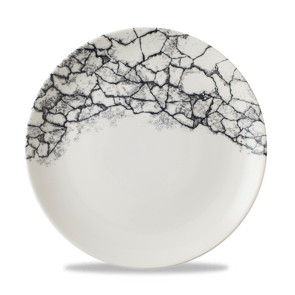 Studio Prints Kintsugi Accents Quartz Black Coupe Plate 26cm