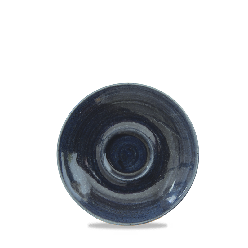 Monochrome Sapphire Blue Cappuccino Cup / Saucer