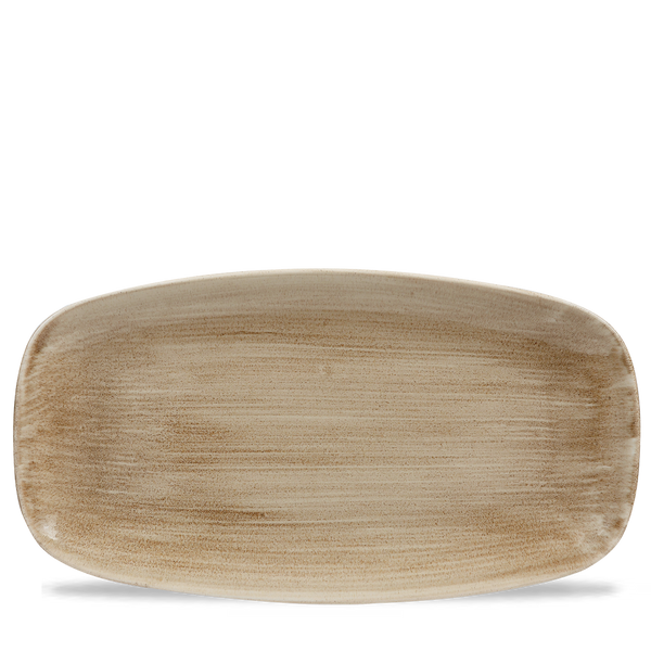 Stonecast Patina Antique Taupe Oblong Chefs Plate 35.5 x 18.9cm