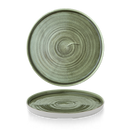 Stonecast Patina Burnished Green Walled Plate 26cm