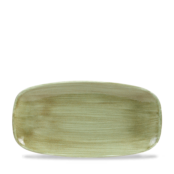 Stonecast Patina Burnished Green Oblong Plate 29.8 x 15.3cm