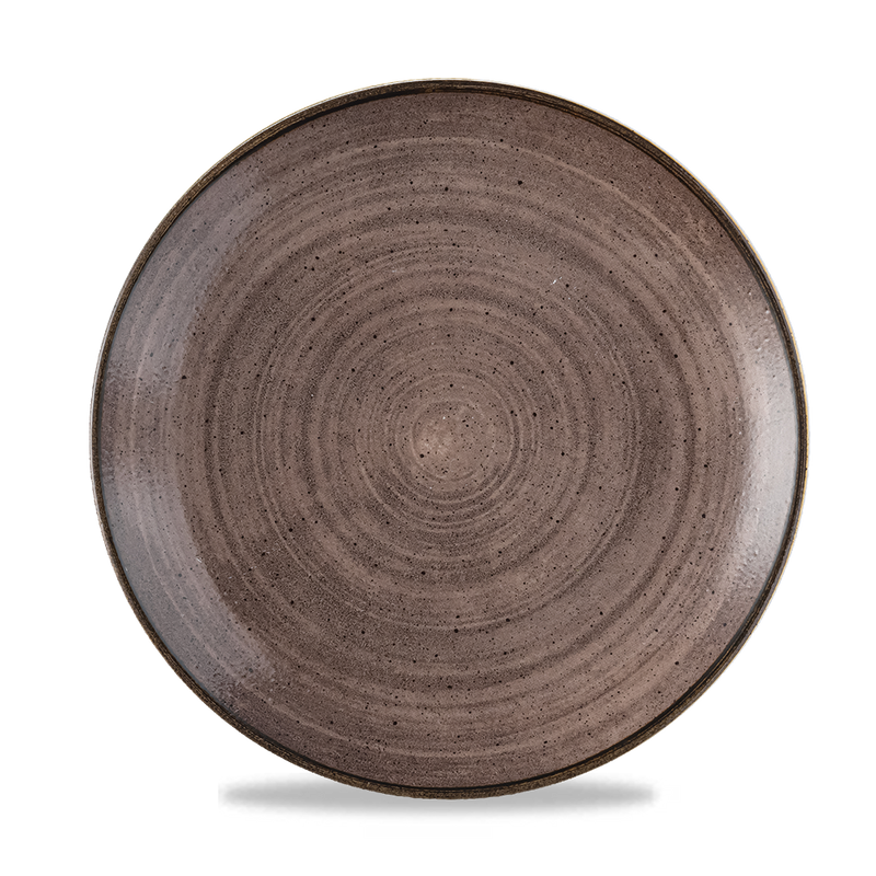 Stonecast Raw Brown Coupe Plate 26cm