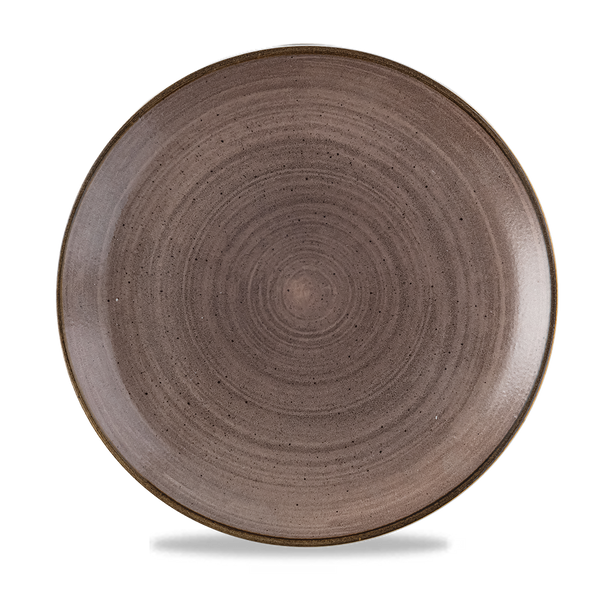 Stonecast Raw Brown Coupe Plate 28.8cm