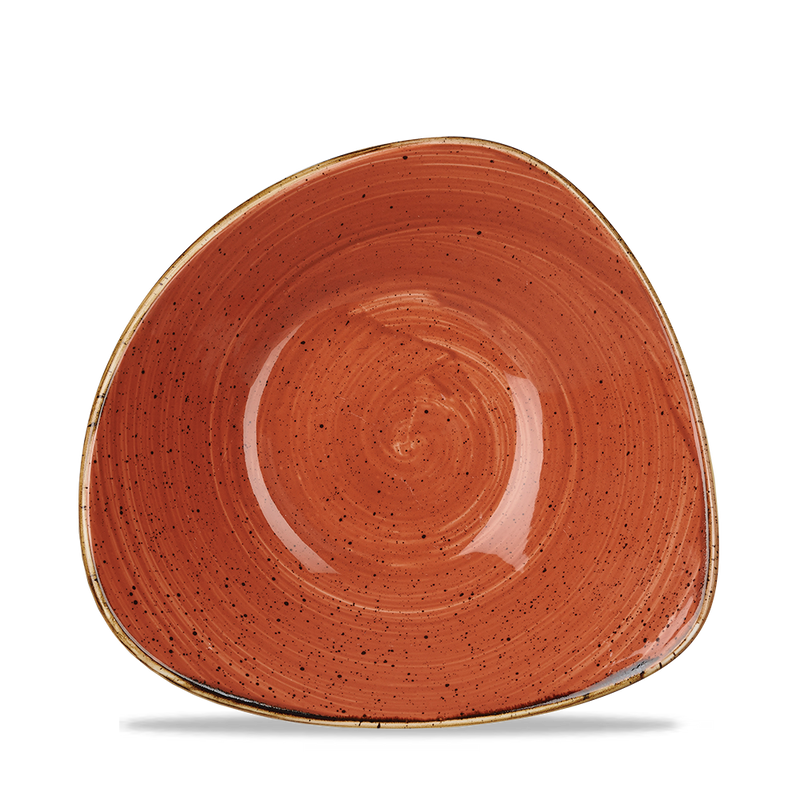 Stonecast Triangle Bowl 600ml - Spiced Orange