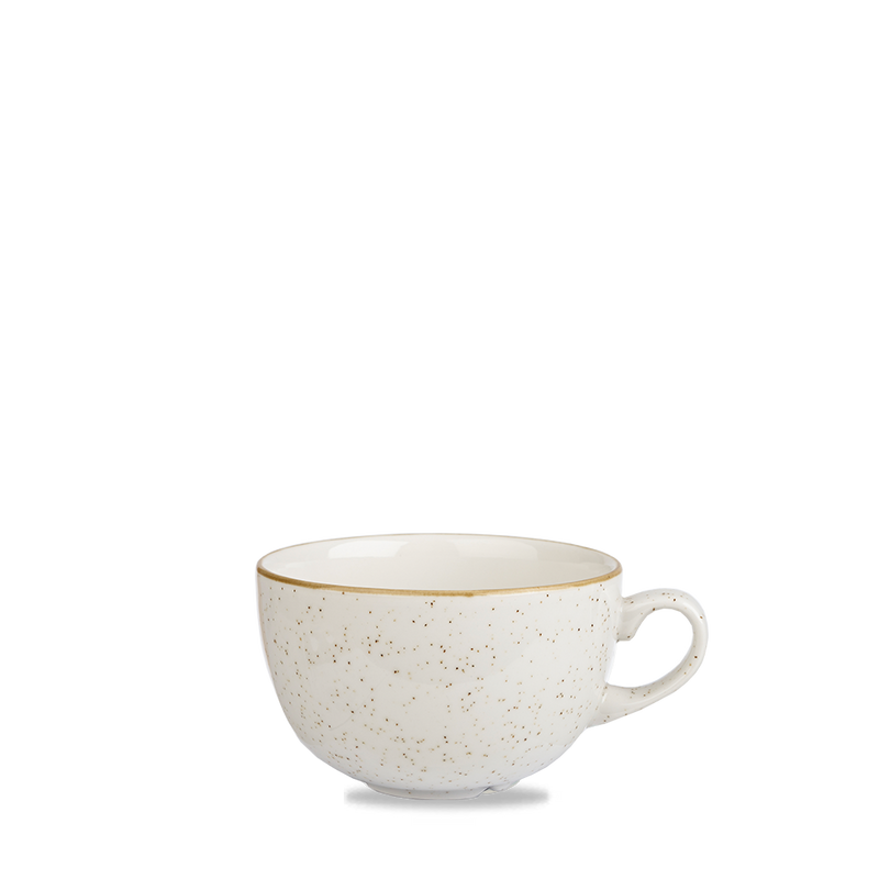 Stonecast Barley White Cappuccino Cup / Saucer