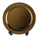 SS tray D 48cm H4cm copper matt hammered border