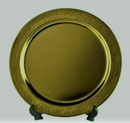 SS tray D 48cm H4cm gold matt hammered border