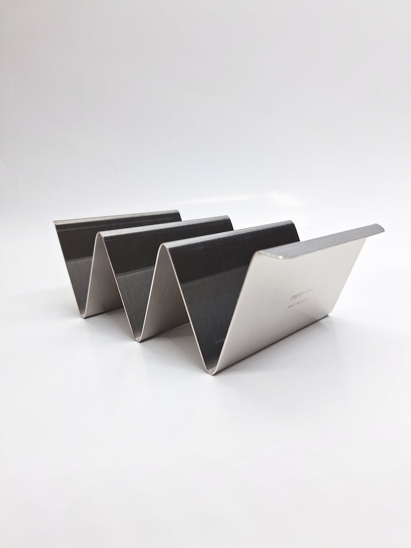 Tacos Holder Stainless Steel Matt - 3 Tacos 17x10cm