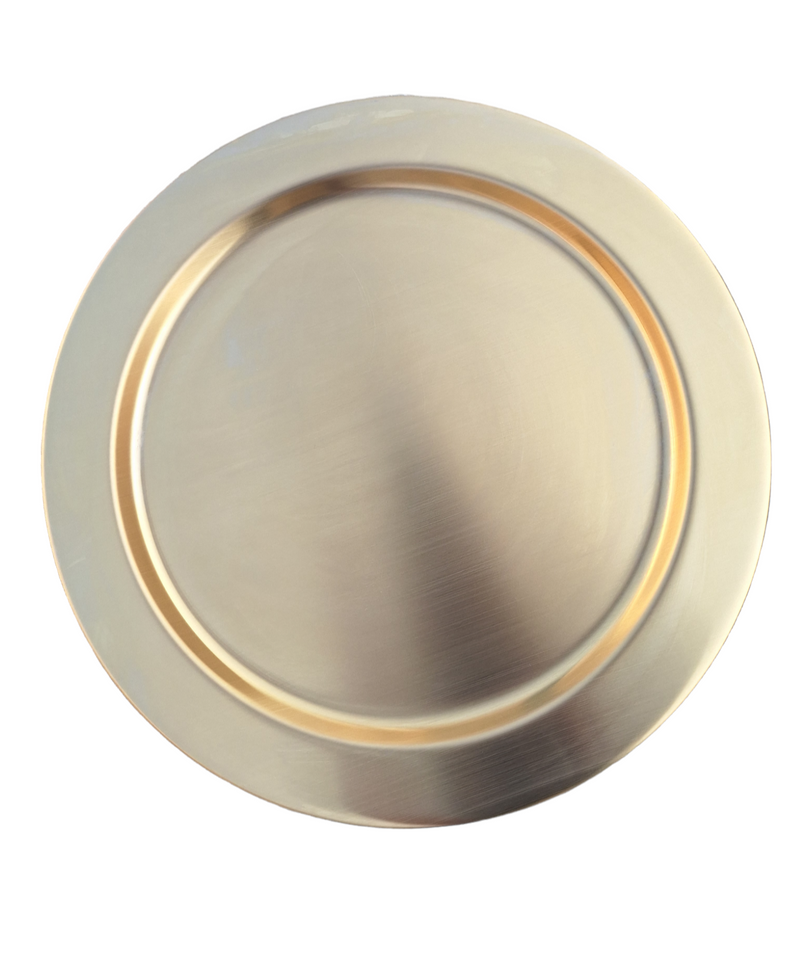 Round Flat Serving Plate Stainless Steel
