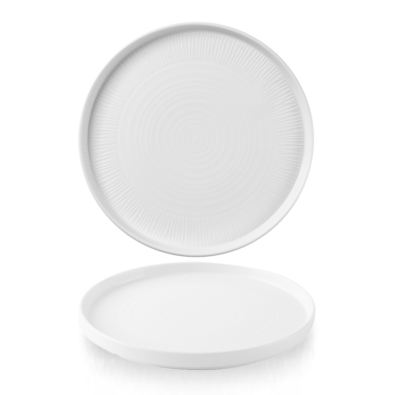 Bamboo White Walled Plate 26cm
