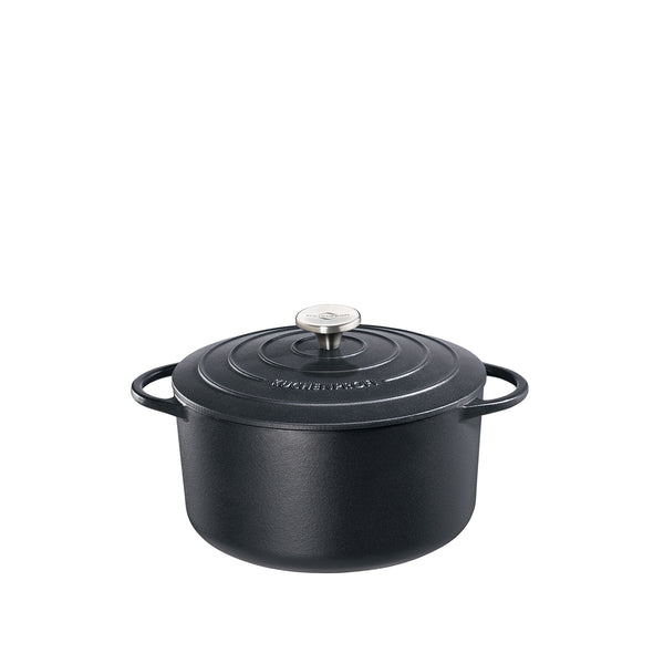 Provence Round Casserole/Oven 5.3Liter - Cast Iron Black