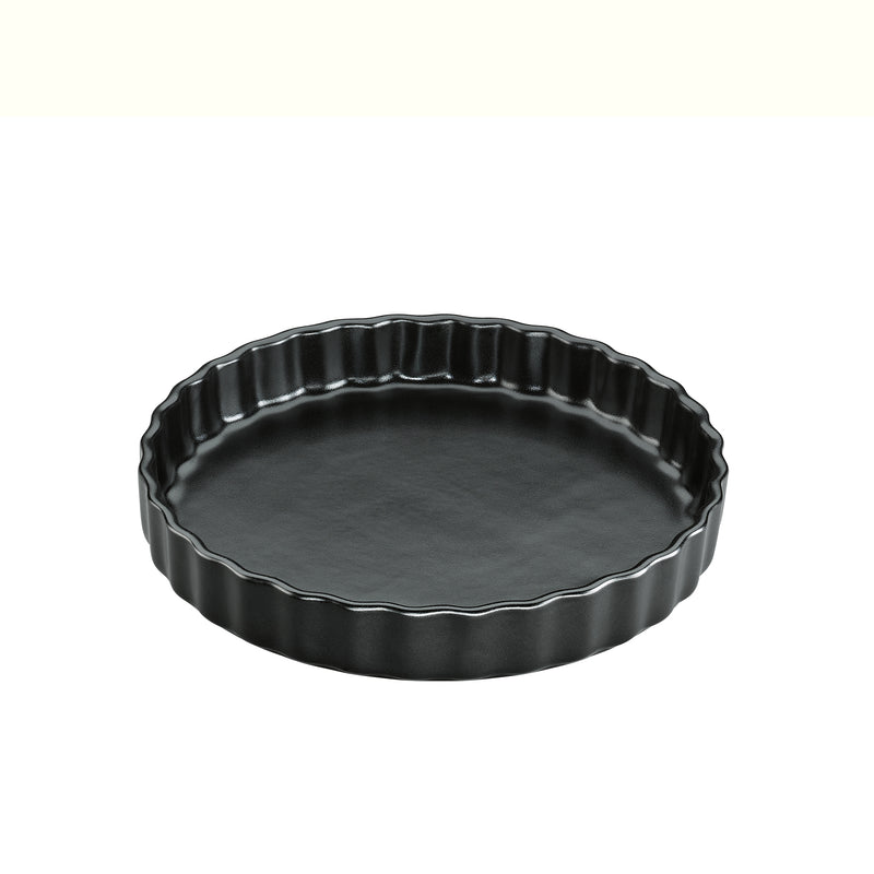 Provence Round Flan Dish 28cm - Ceramic black