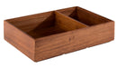 Woody 2 compartments woodbox, Acacia Wood 22.5 x 15 cm