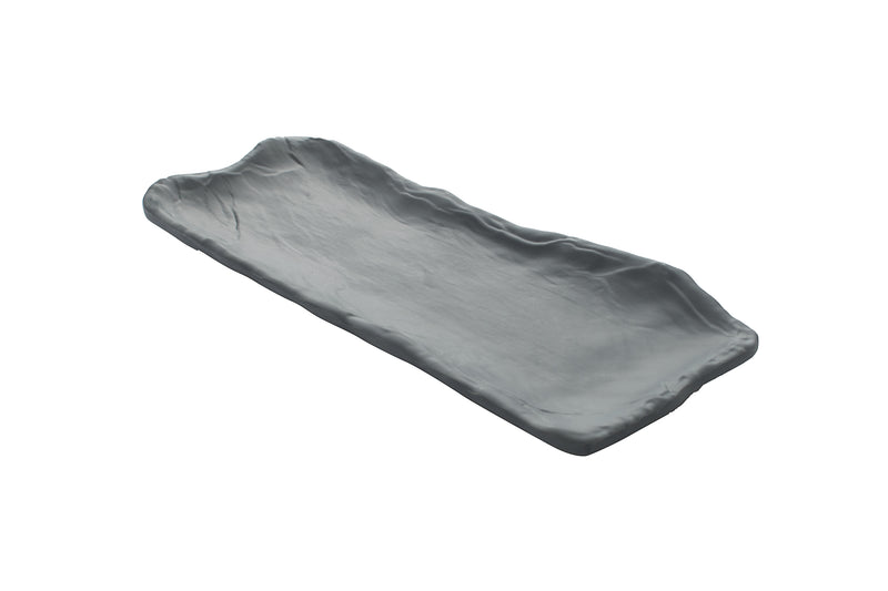 Endure Oblong Large Melamine Plate Weathered Onyx 30 x 12.5 cm