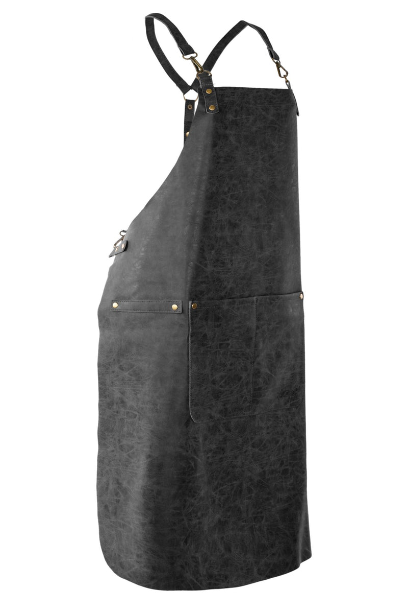 TRUMAN Vegan Leather Apron (Sling Back Barber Style), 64 x 85 cm