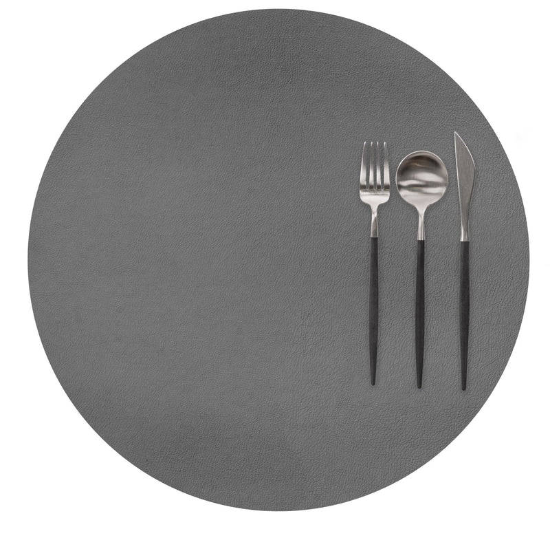 TOGO Placemat Round Leather Look Imitation , 38cm