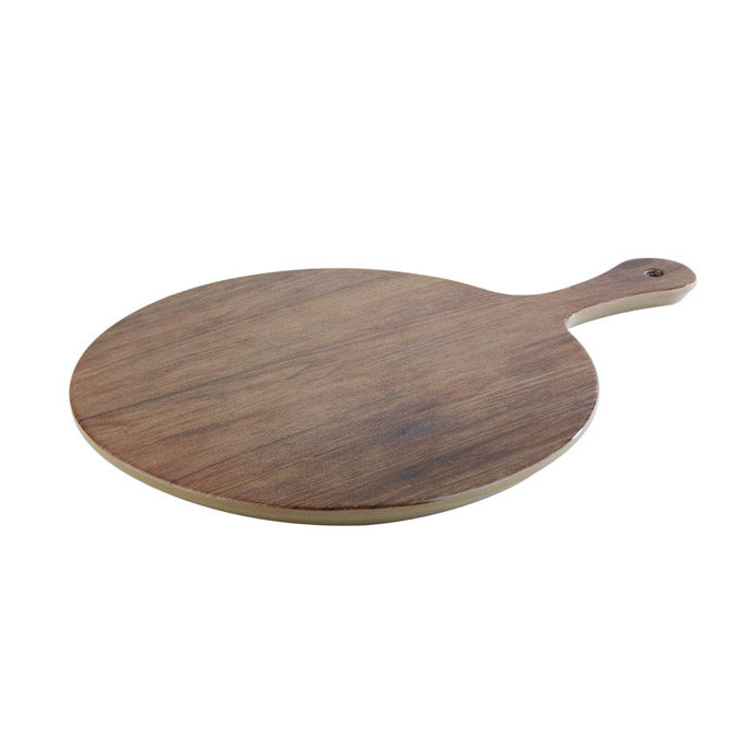 Oak Melamine Tray with handle 30cm - Brown