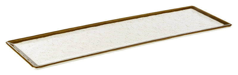 Stone Art Tray  GN 2/4 Melamine White and Brown 53 x 16.2 cm