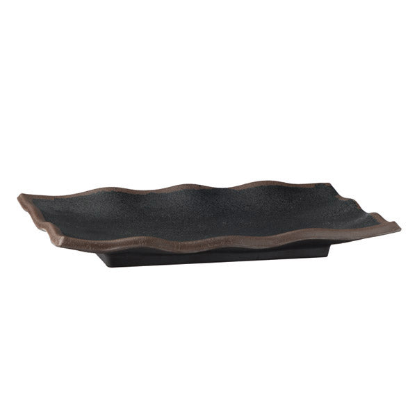 Sushi Tray Melamine 27.5x11cm - Black/Brown