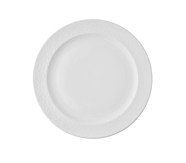 Alchemy Abstract Rimmed Plate White 26.8 cm
