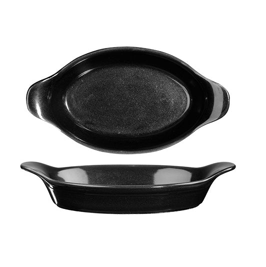 Cook & Serve - Black Oval - Porcelain Oven Safe - Churchill England