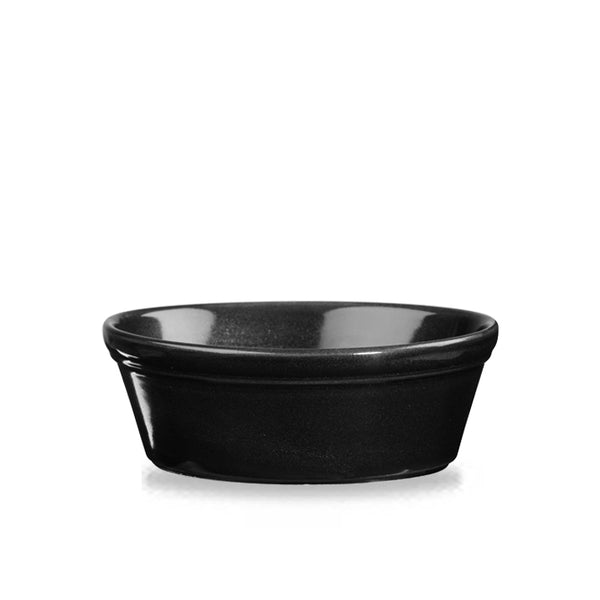 Oval Pie Dish/Cook & Serve/Cookware -  Black Porcelain Oveb Safe - Churchill UK - 