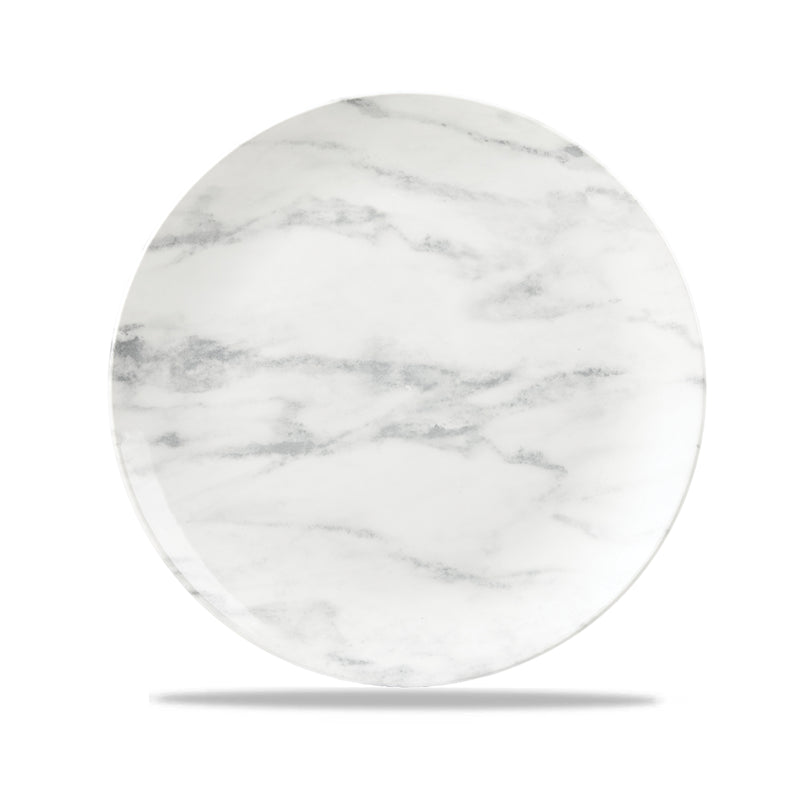 Textured Prints Marble Grey Coupe Plate 26cm